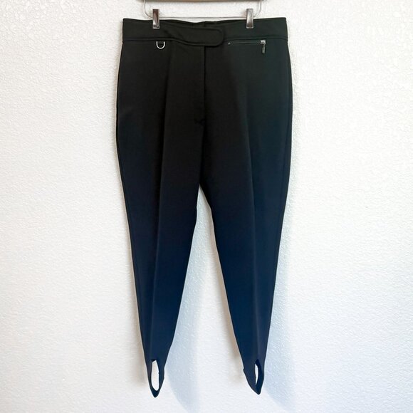 Fera International Vintage Stirrup Ski Pants Women's 16S Black SnowBunnyCore VTG - Picture 1 of 9